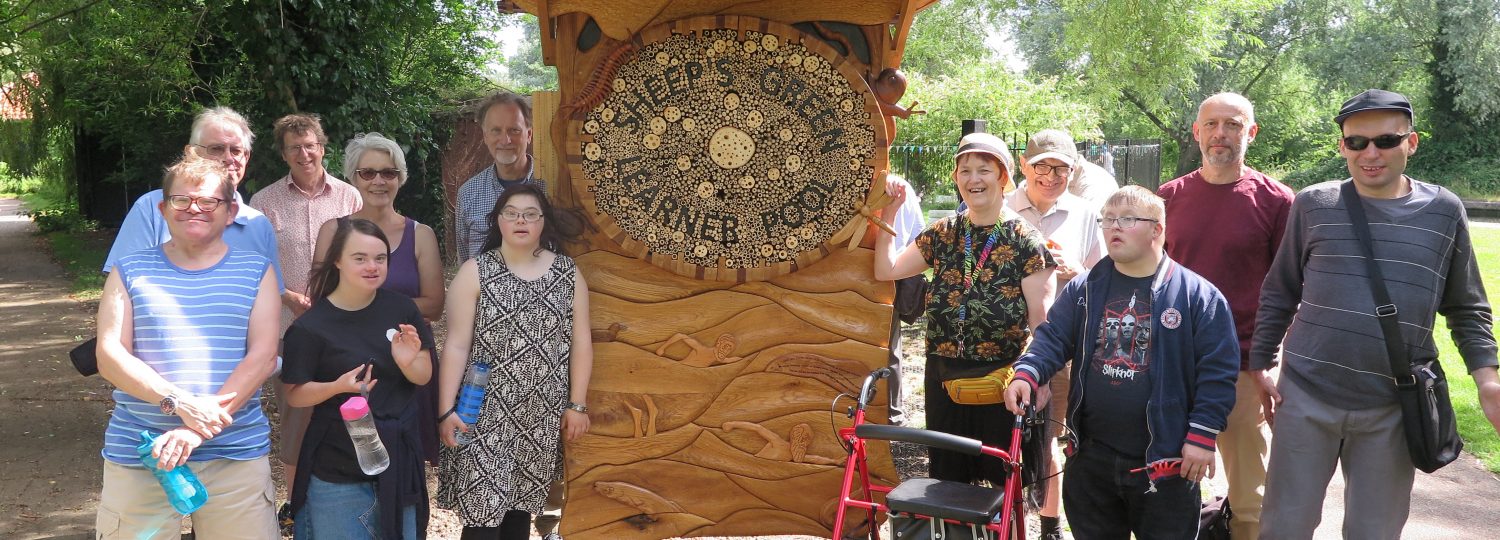 Rowan student artists, staff and volunteers at the unveiling