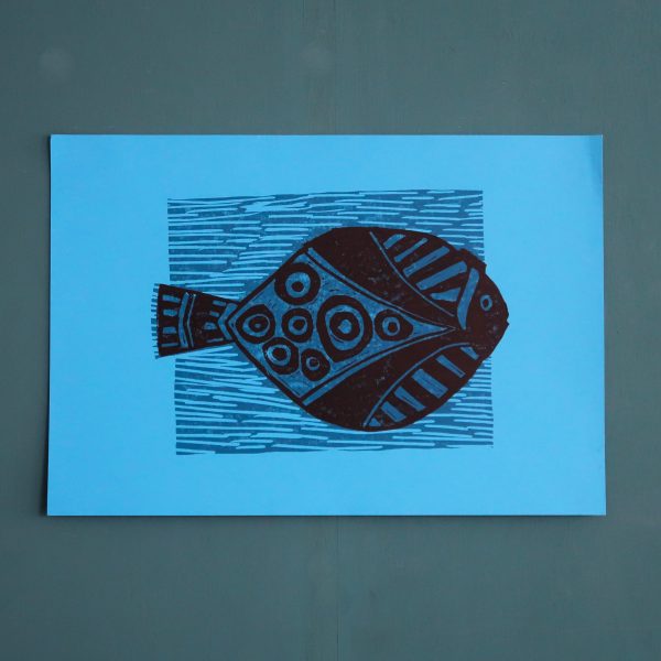 Original lino-print - Fish - Image 3