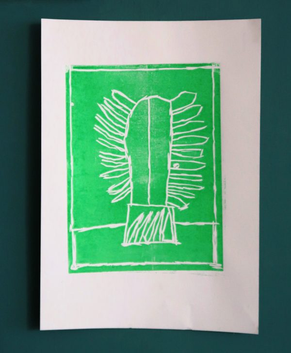 Original lino-print - Cactus - Image 3