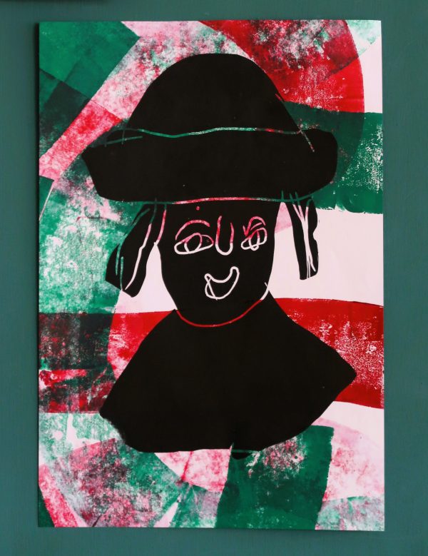 Original lino-print - Hat