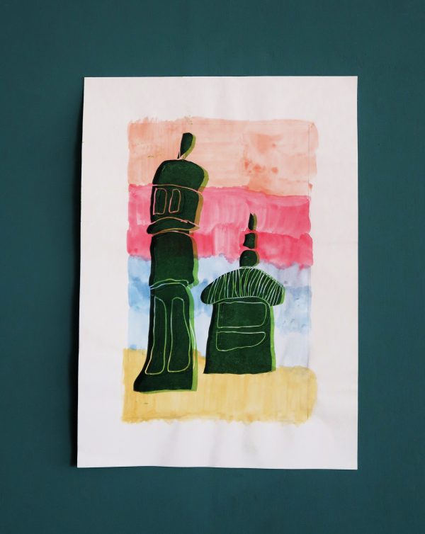 Original lino-print - Lantern & Shrine - Image 3