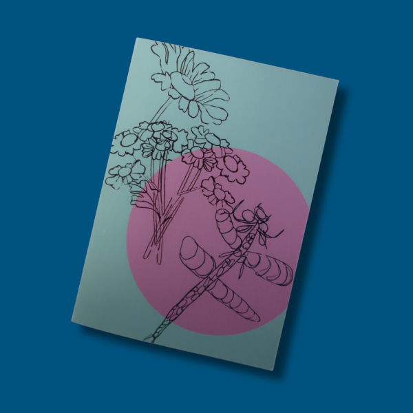 Dragonfly & Daisy Greetings Card - Wildlife of Cherry Hinton Brook