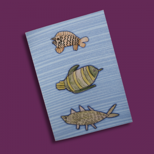 Three Fish Greetings Card - Wildlife of Cherry Hinton Brook