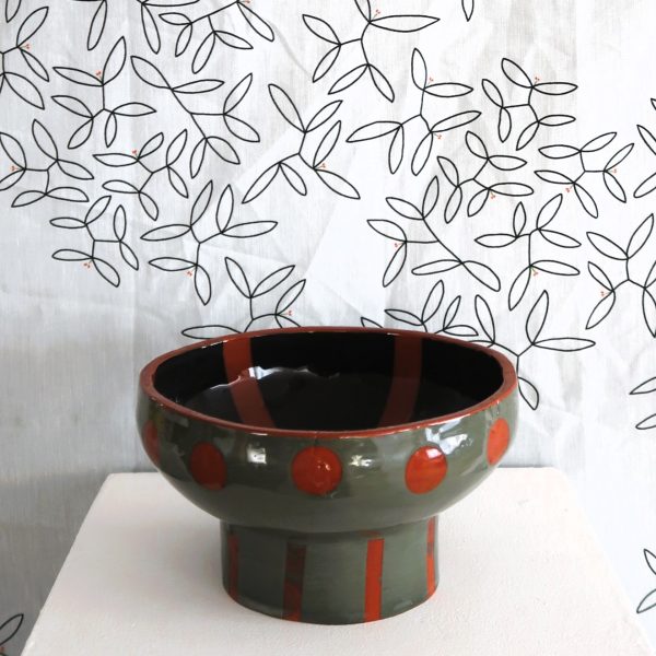 Ceramic Pedestal Bowl - Image 3