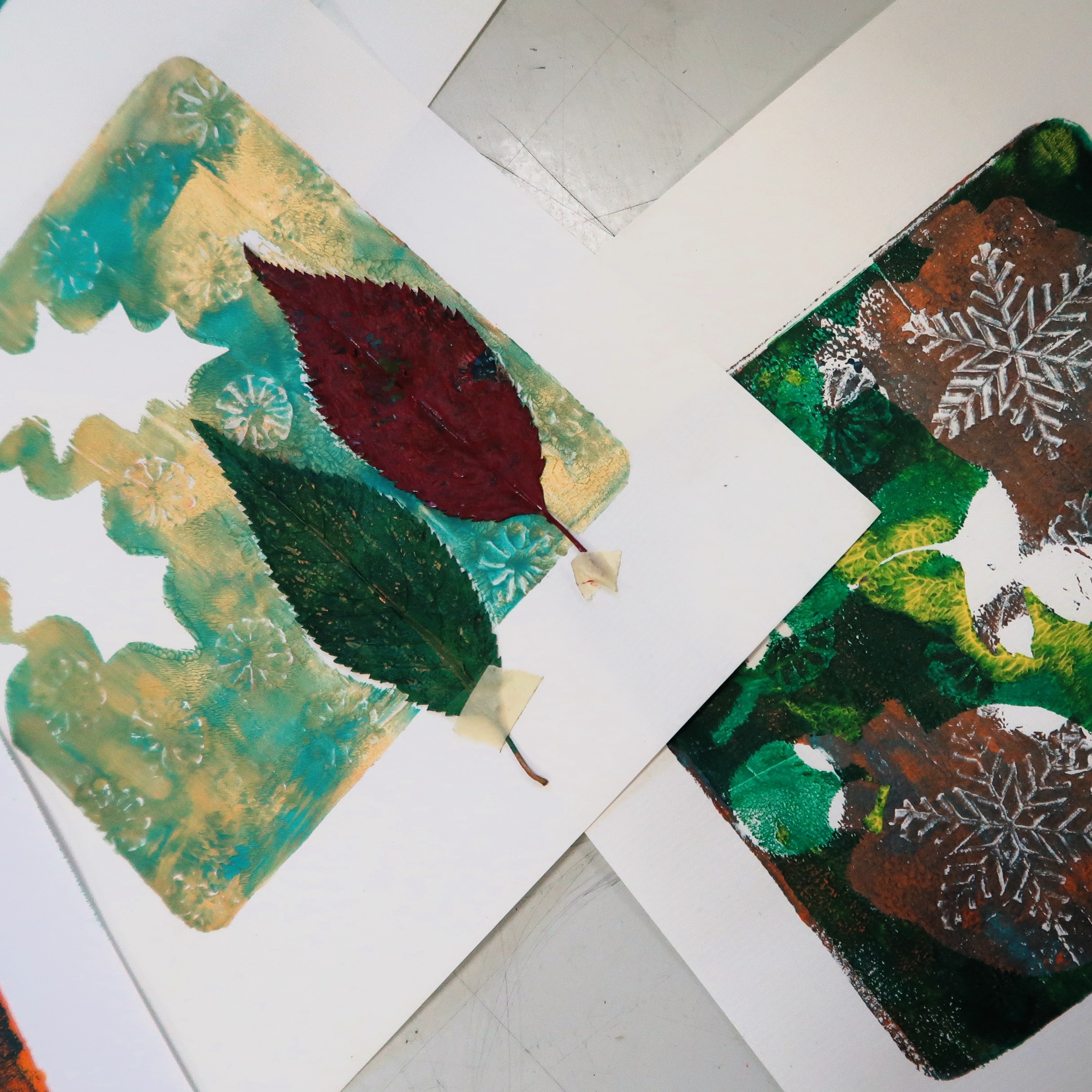 Festive Gel Plate Printing Workshop